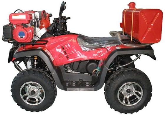 4x4 دراجة نارية ATV لمكافحة الحرائق للطرق الوعرة مع خزان مياه 65 لتر